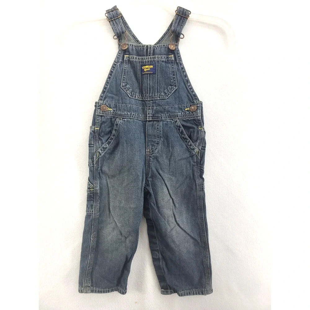 OshKosh B'gosh Denim Overalls Baby 24 Mos Cotton Traditional Babywear